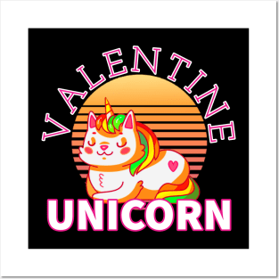 Unicorn valentine Posters and Art